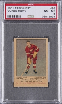 1951/52 Parkhurst #66 Gordie Howe Rookie Card – PSA NM-MT 8